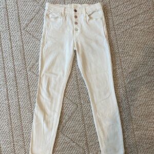 Mother pixie jeans in cream
